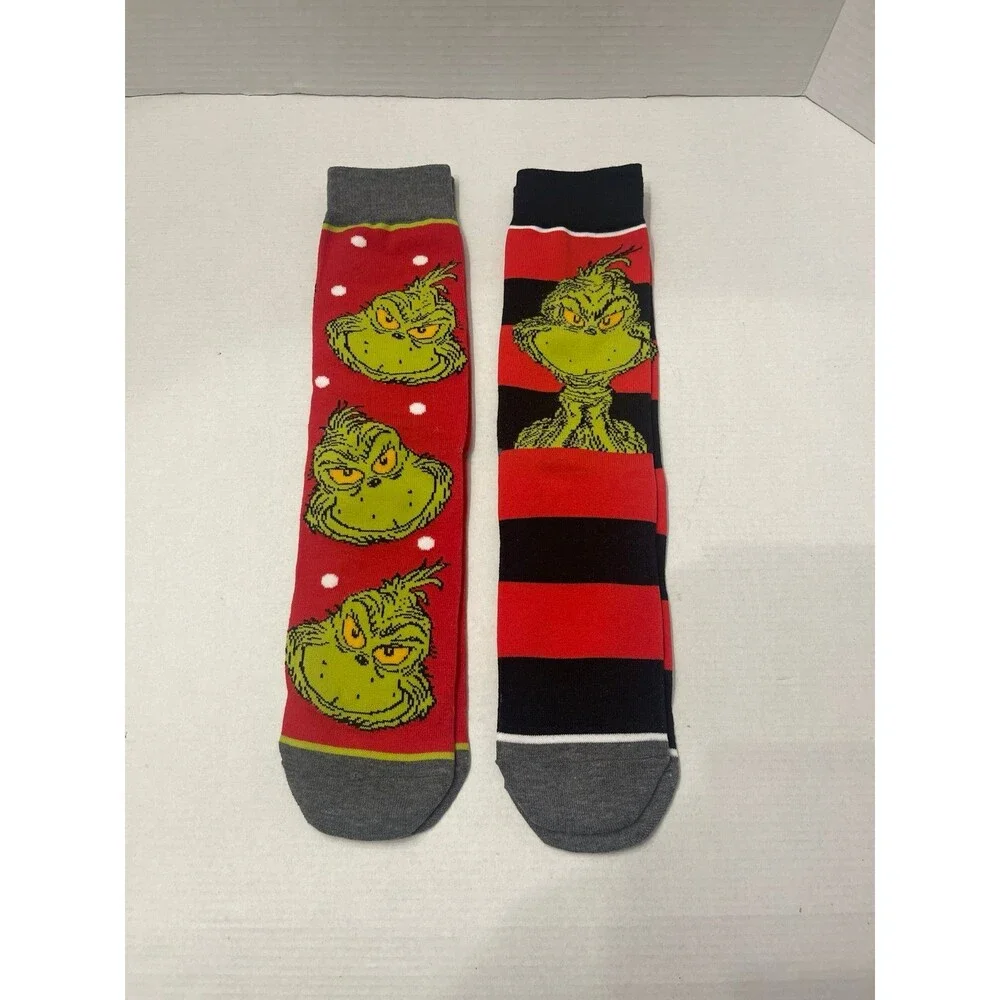 Grinch Socks Men’s 8 Pair New Without Tags